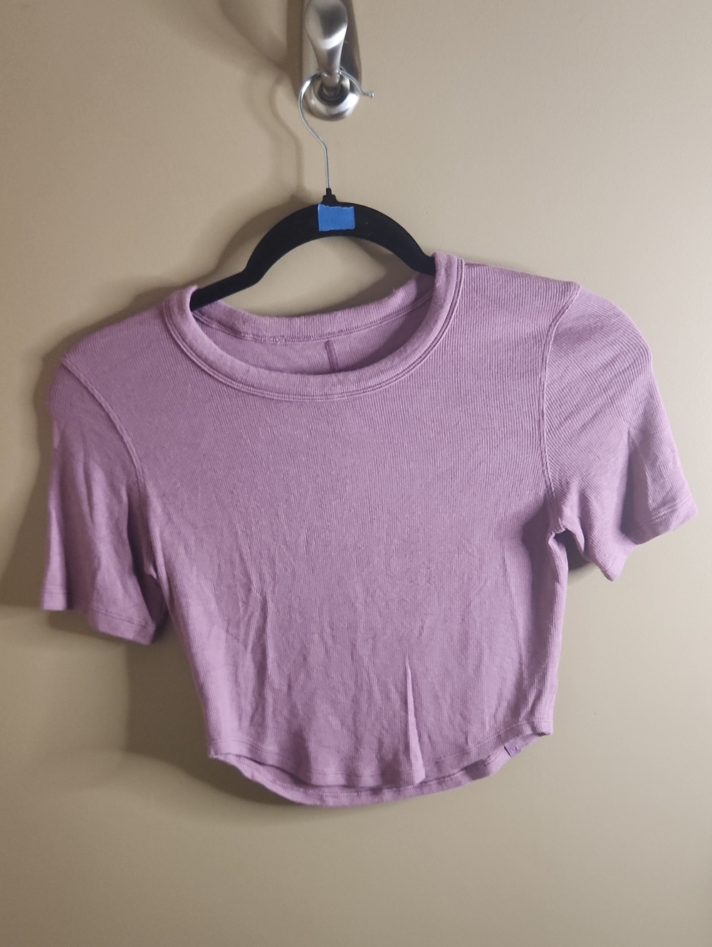 Lululemon Hold Tight Cropped T-Shirt In Pink/Purple Size 4 (Est) #W3GS1S